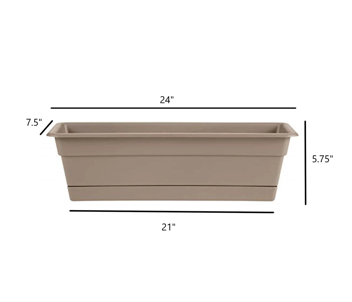 Window Box Planter with Tray 24" A273