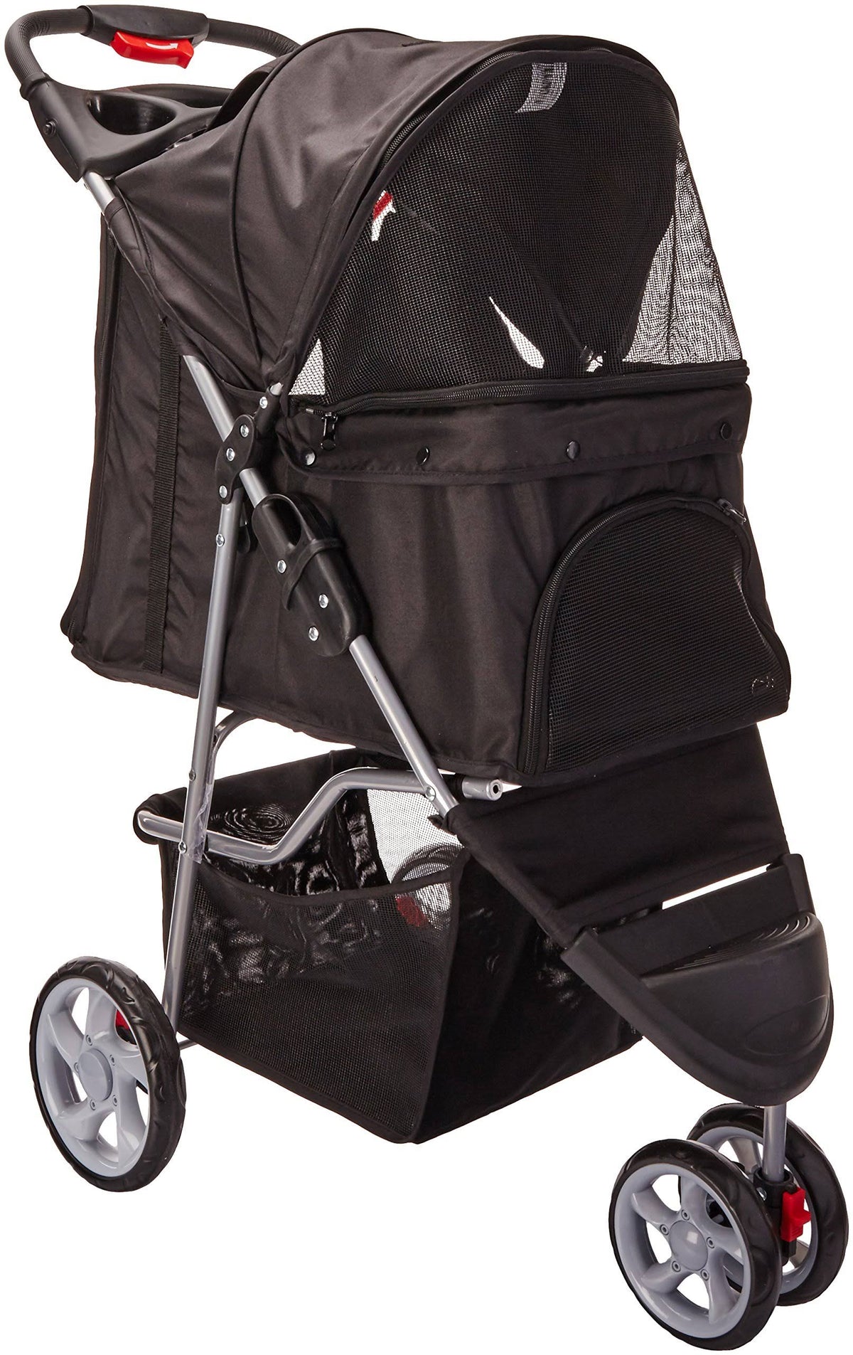Black 3-Wheel Pet Stroller I9983