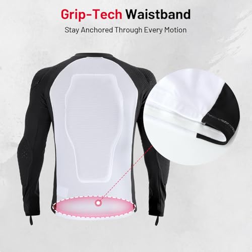 Armored Motorcycle Shirt with CE Certified Protective Mesh and Reflective Strips W9346