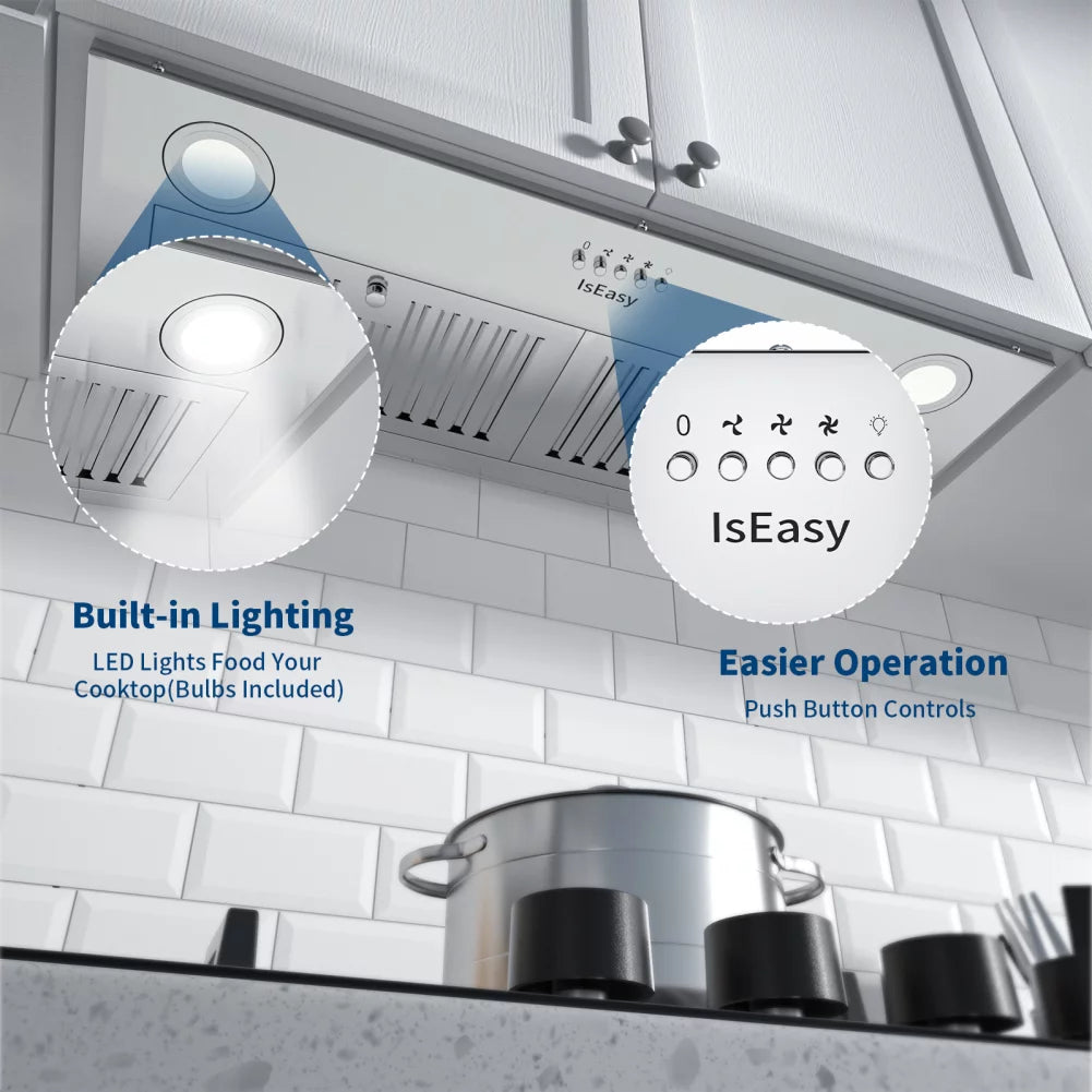 30 inch 500 CFM Stainless Steel Wall Mount Range Hood U506488