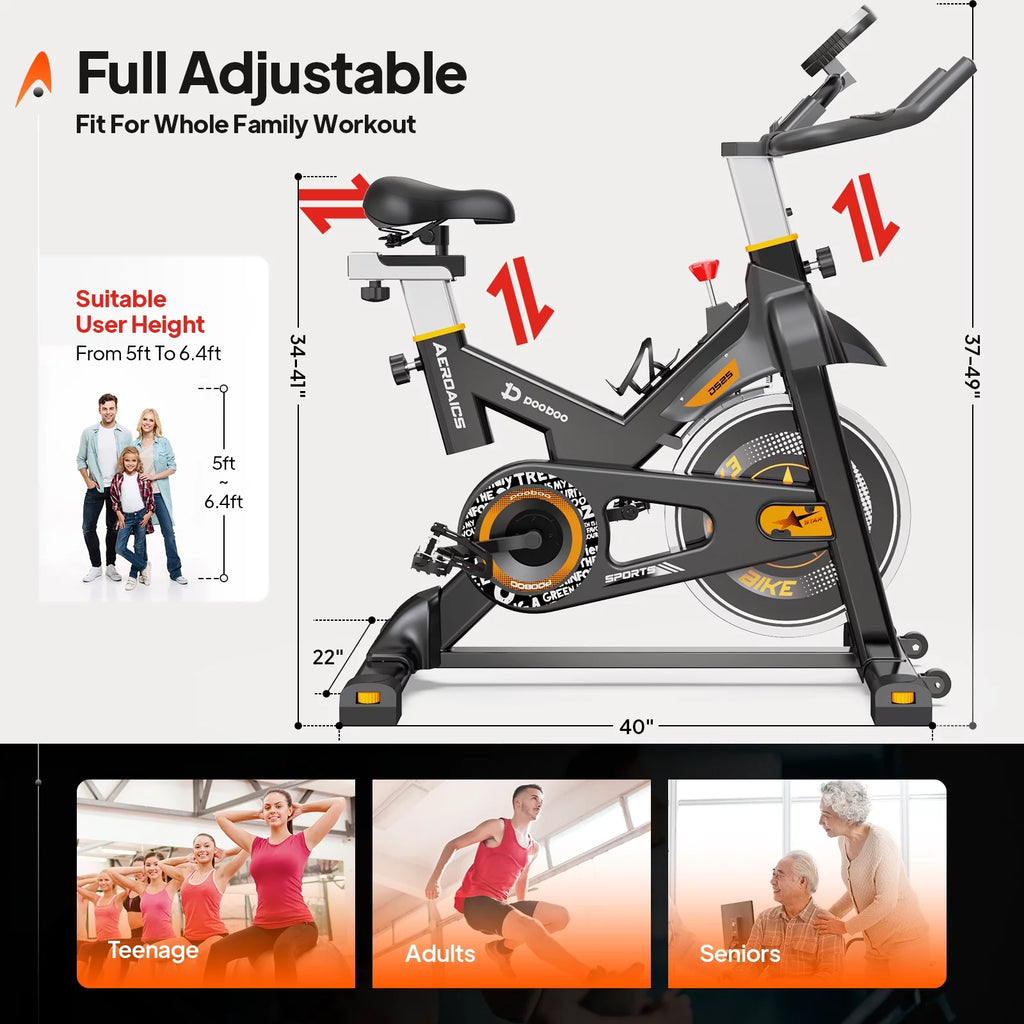 Stationary Magnetic Resistance Exercise Bike with LCD Monitor N653
