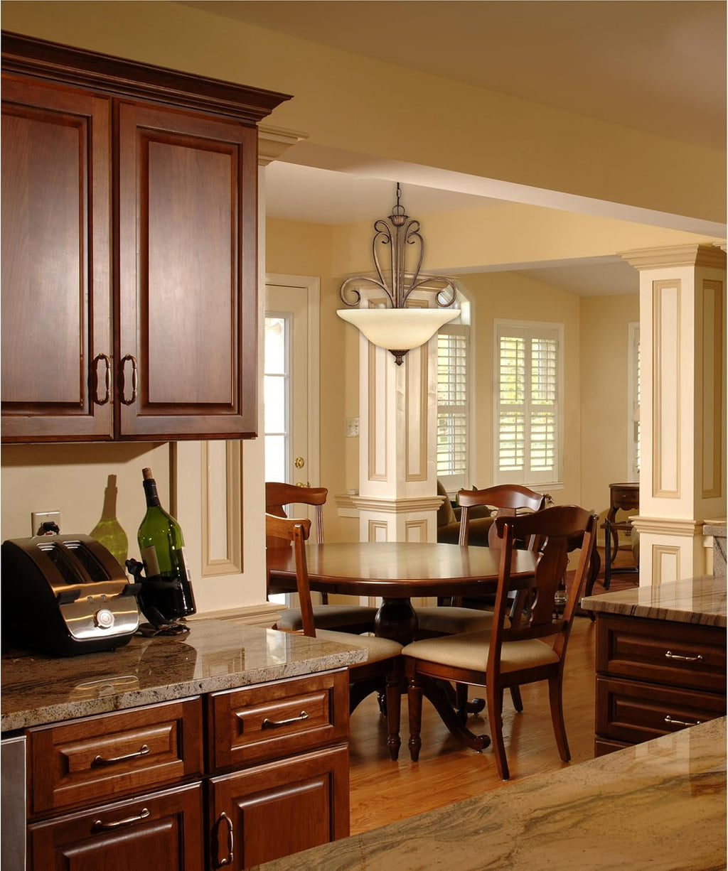 Ebony Gold Finish Three-Light Interior Pendant U1100