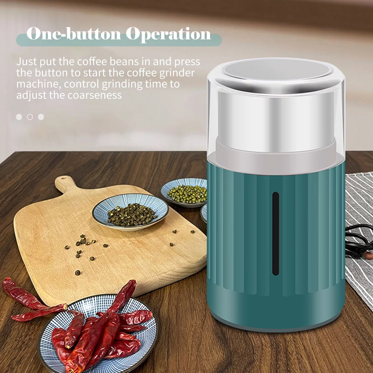 200W Stainless Steel Electric Coffee Bean Grinder C32012