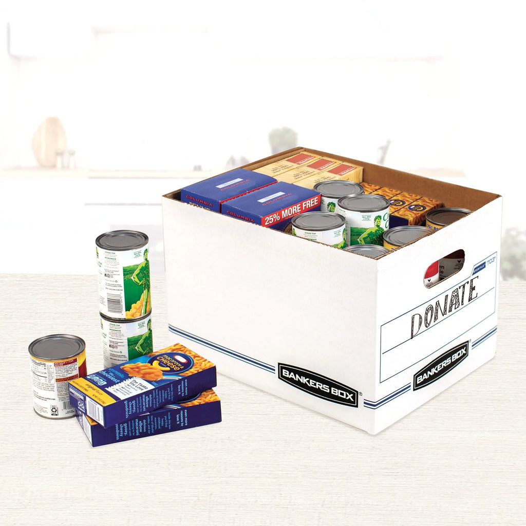 Letter/Legal Size Storage Boxes, 4 per Carton, White P2279