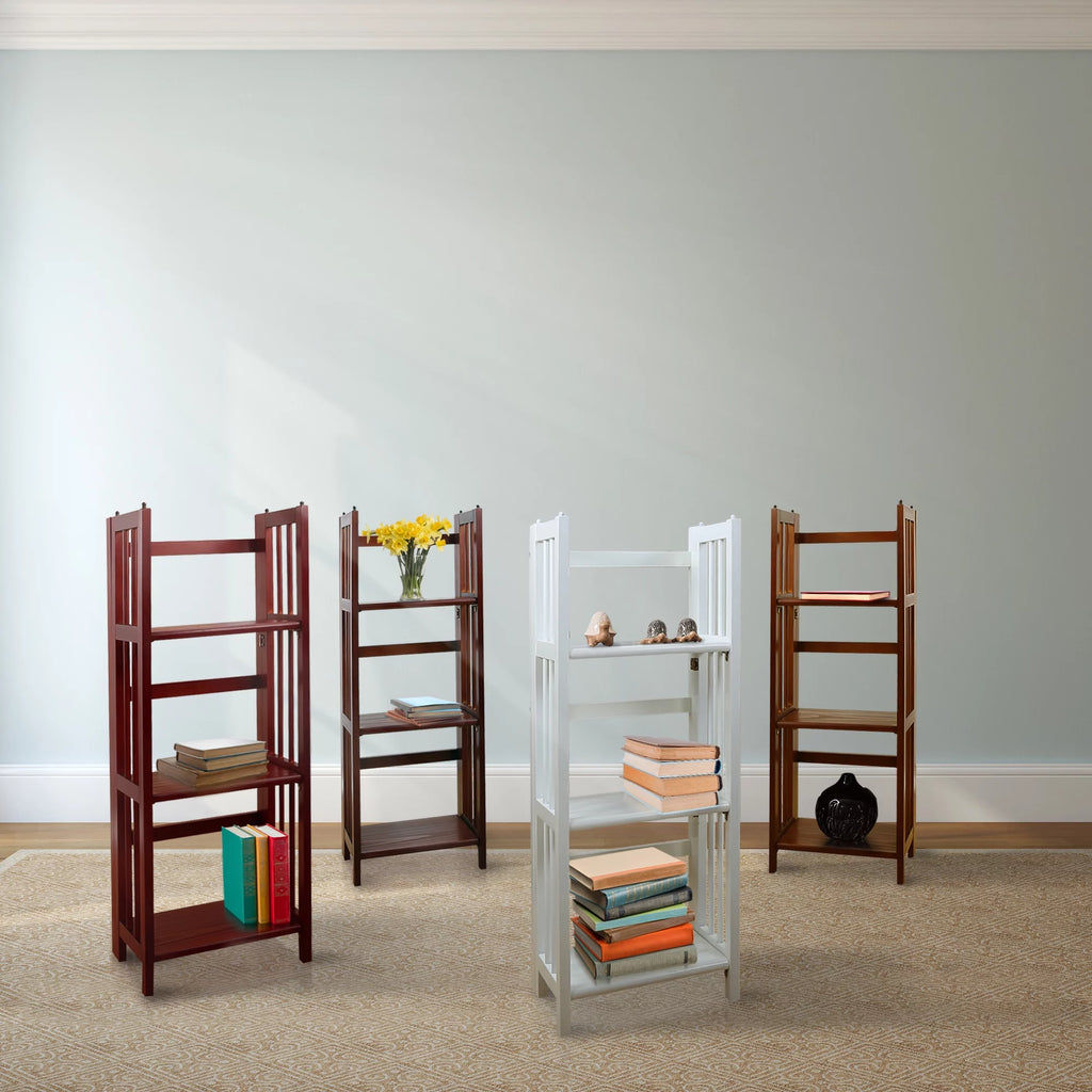 3-Shelf Folding Bookcase, Walnut P9950
