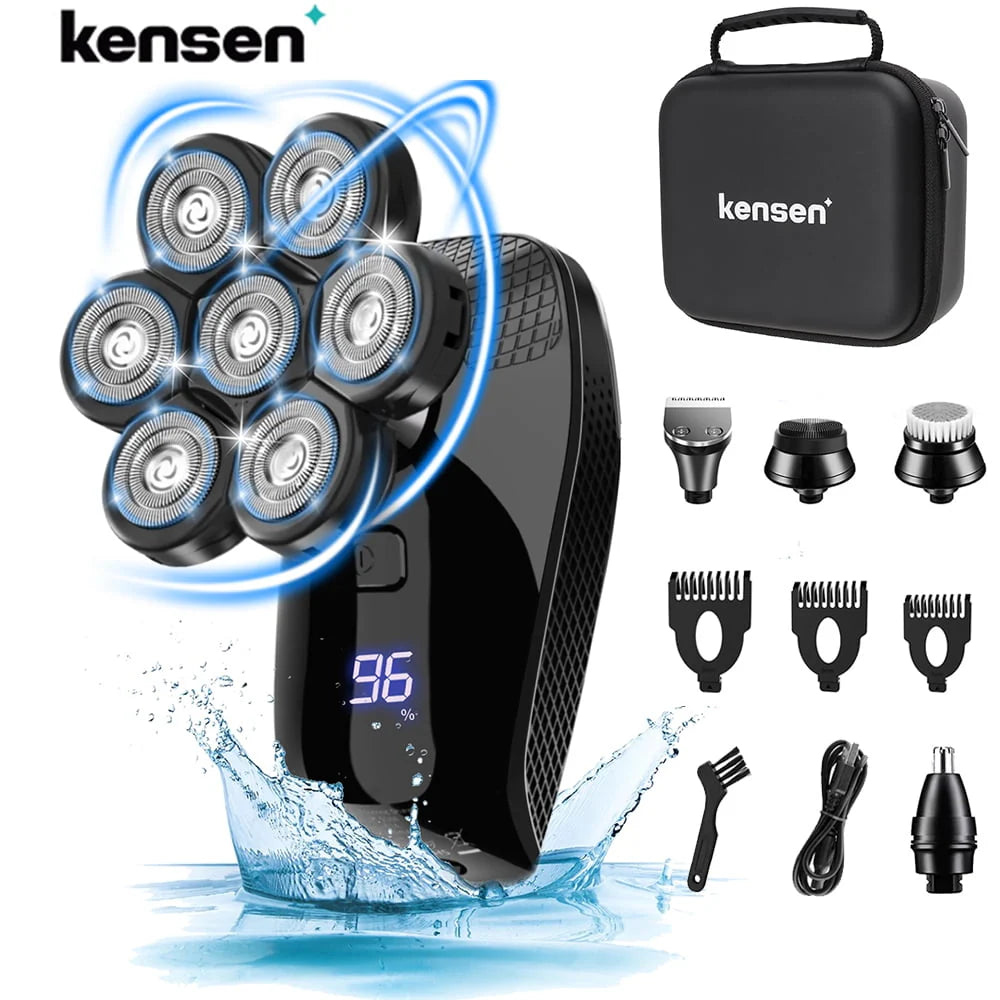 5 in 1 Waterproof Wet/Dry Electric Head Shaver L321971