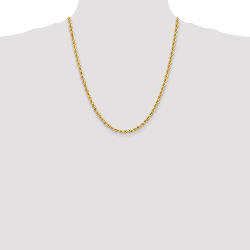 14kt Yellow Gold 22 inch Rope Chain with Lobster Clasp X162514