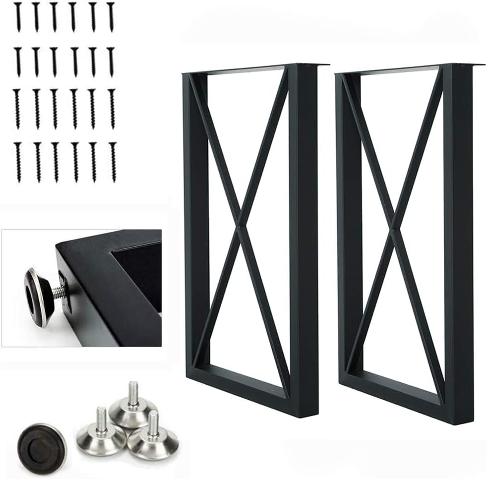 Black Cast Iron K Shape Table Legs Set of 2 S91313