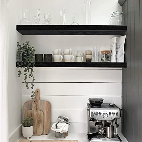 Floating Shelves for Wall, 16 x 7 inch Set of 2, Rustic Brown W166
