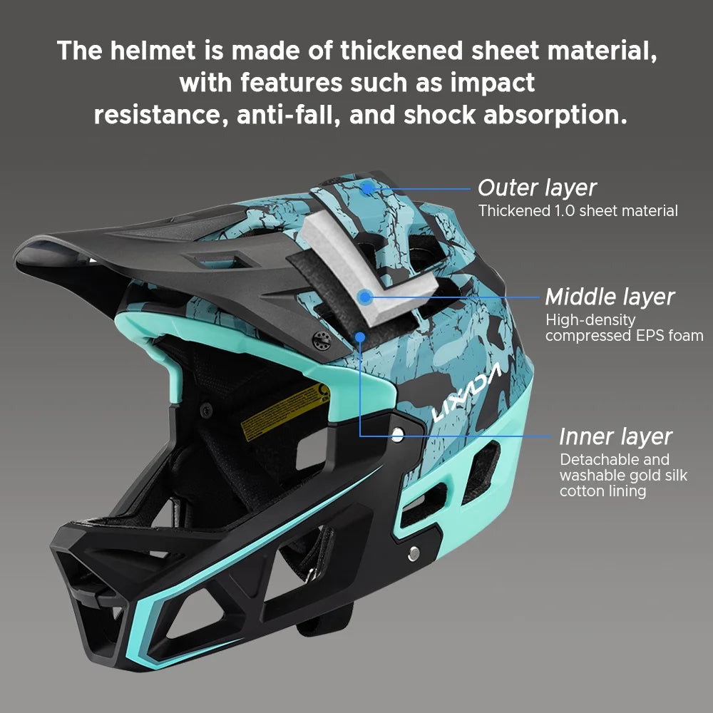 Bike Helmet With Visor Over Mtb Helmet C82583