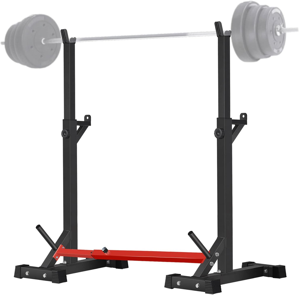Adjustable Squat Rack Stand Barbell Rack Weight Lifting Gym Dumbbell Racks Home Gym Bench Press Rack 600Lbs O54483