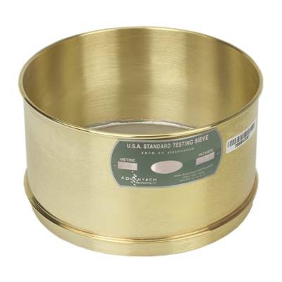 Sieve, Brass / Stainless, Dia 8, 8 Deep, No.120, with Support Cloth P3177