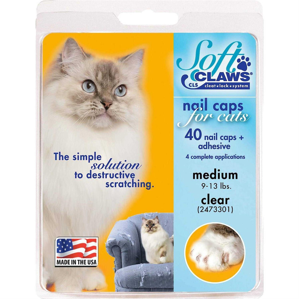 Soft Claws Nail Caps for Cats L3025
