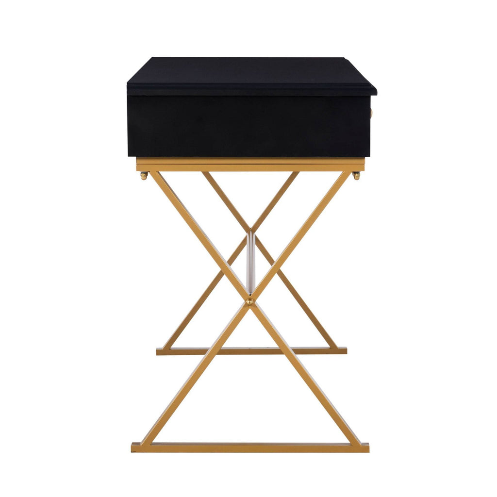 Black Two-Drawer Desk I82189