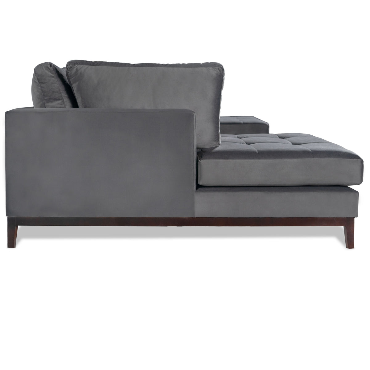 Gray Velvet U Shape Sectional Couch Y3506