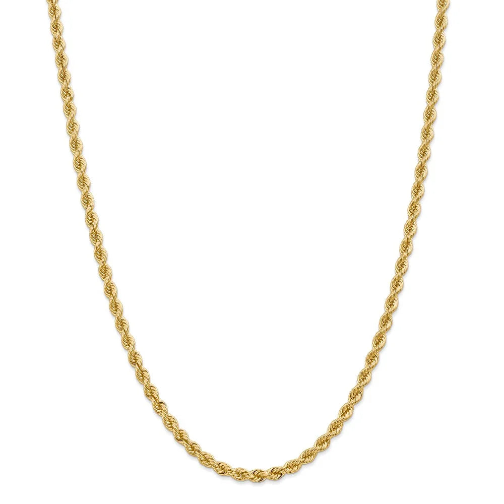 14kt Yellow Gold 22 inch Rope Chain with Lobster Clasp X162514