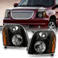 Black Headlights Headlamp Assembly Pair Set B45446