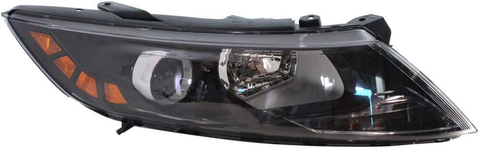 Halogen Headlight for 2011-2014 KIA Optima, Driver and Passenger Side, Unpainted, Bulbs Included D301