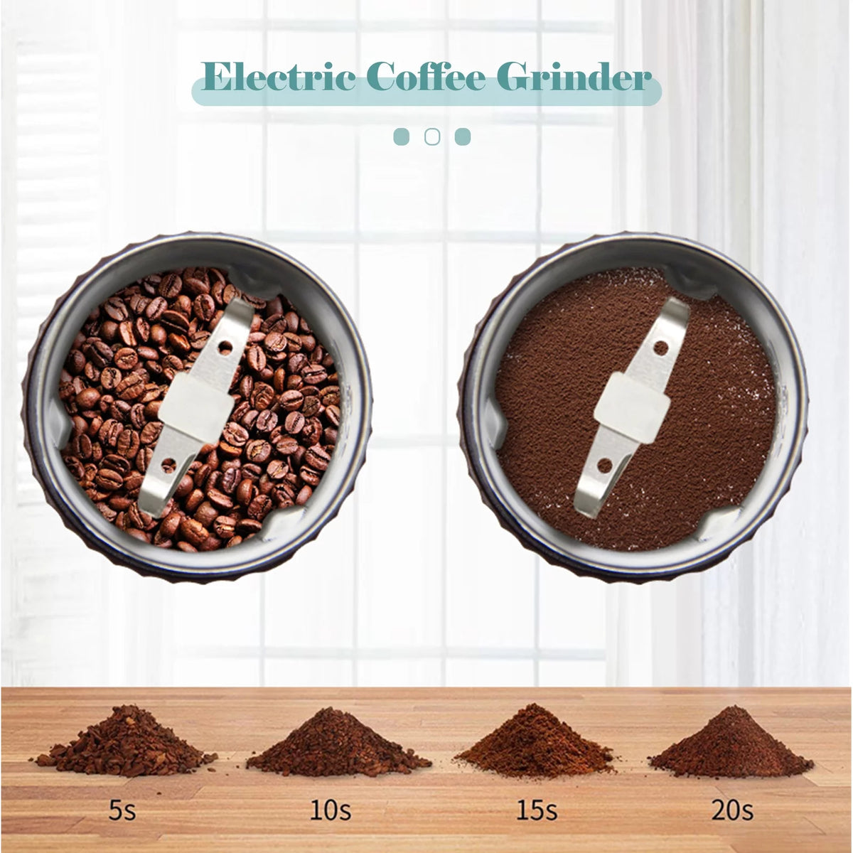 200W Stainless Steel Electric Coffee Bean Grinder C32012