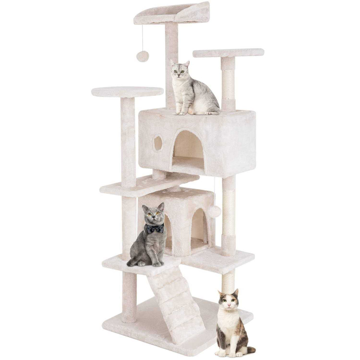 54in Multi-Level Cat Tree with Scratching Post K2997