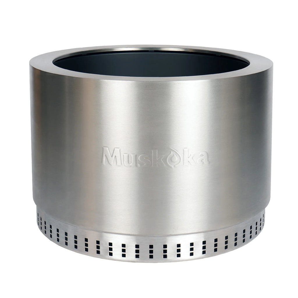 25 Stainless Steel Smokeless Wood Burning Fire Pit with Cover B7924