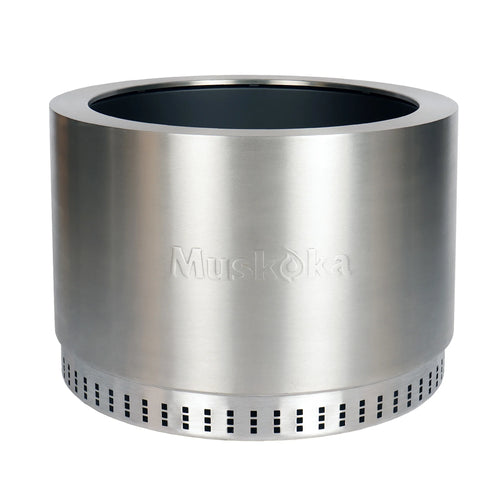 25 Stainless Steel Smokeless Wood Burning Fire Pit with Cover B7924