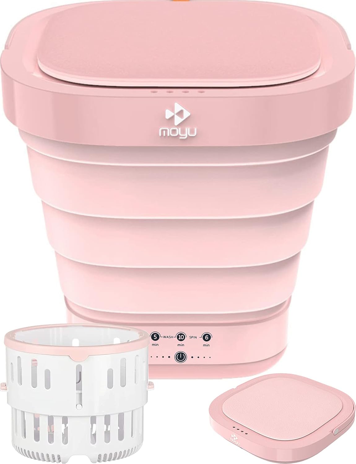 White Foldable Mini Portable Washer and Dryer N250