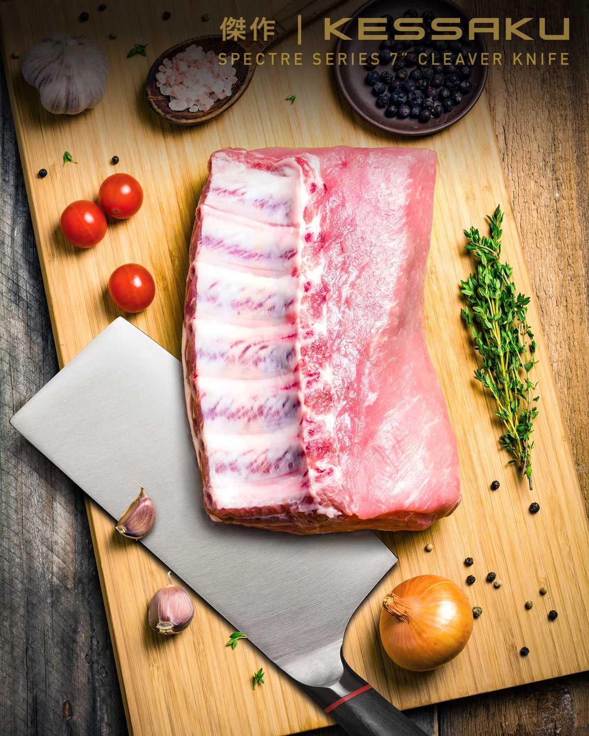 7 inch Forged Japanese High Carbon Stainless Steel Meat Cleaver L53346