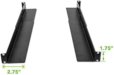 1U Rack Mount 4-Post Shelf Rail Full Depth 33.5 Inches Pack of 2 U48665