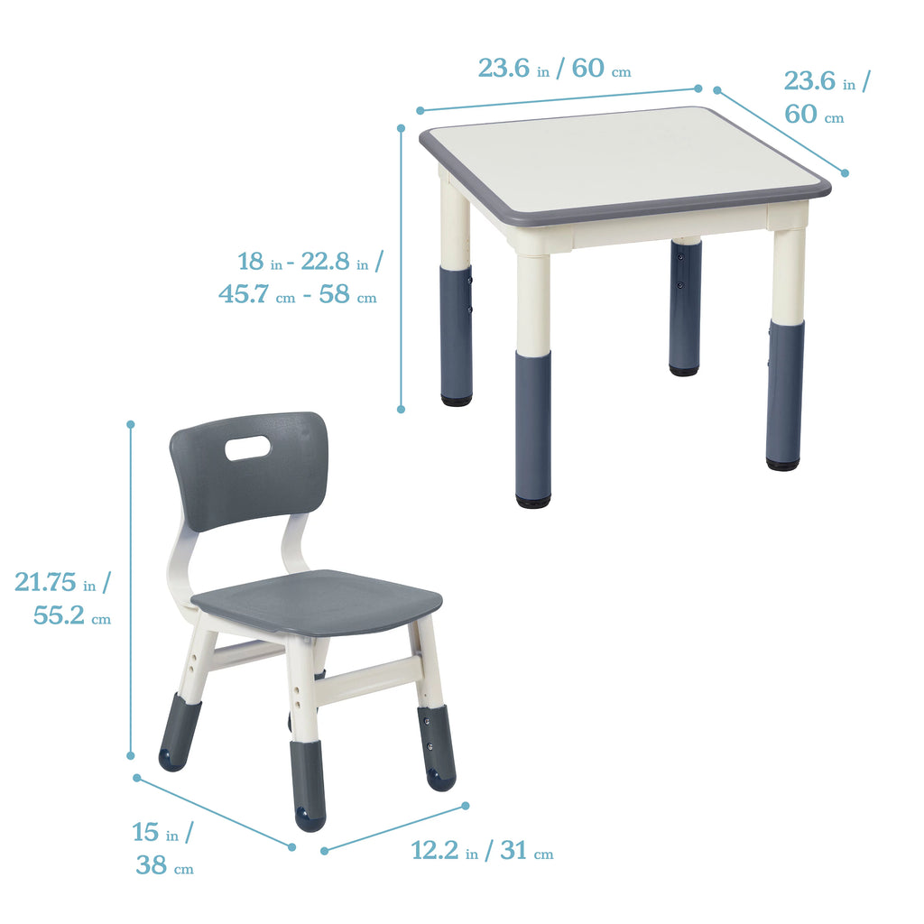 Adjustable Kids Activity Table with 2 Chairs O154812