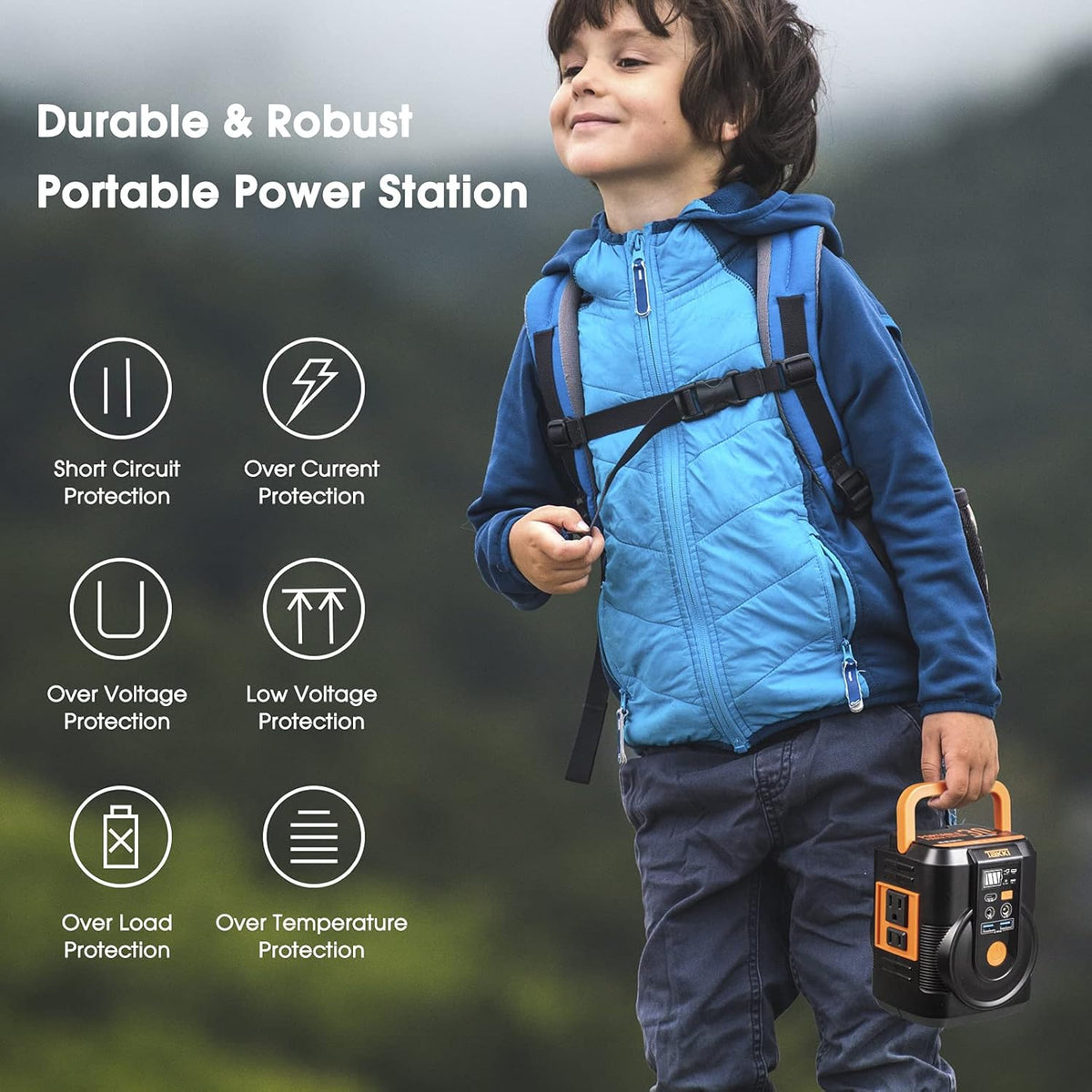 111Wh Portable Power Station with AC Outlet, USB Port, Lights B244921