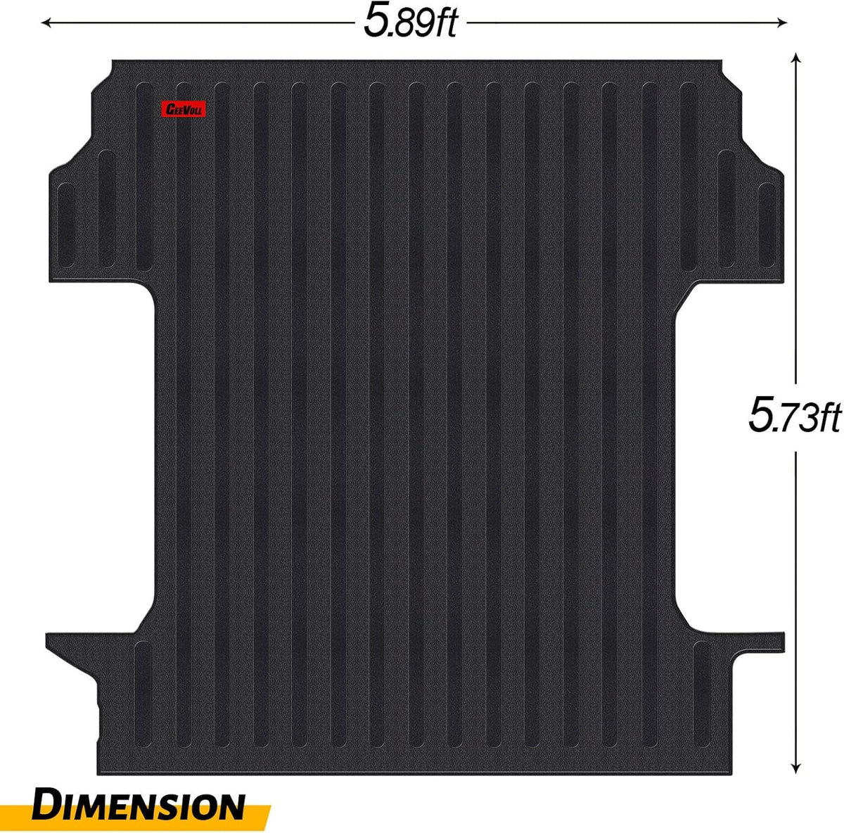 Heavy Duty Rubber Truck Bed Mat, Black F493284
