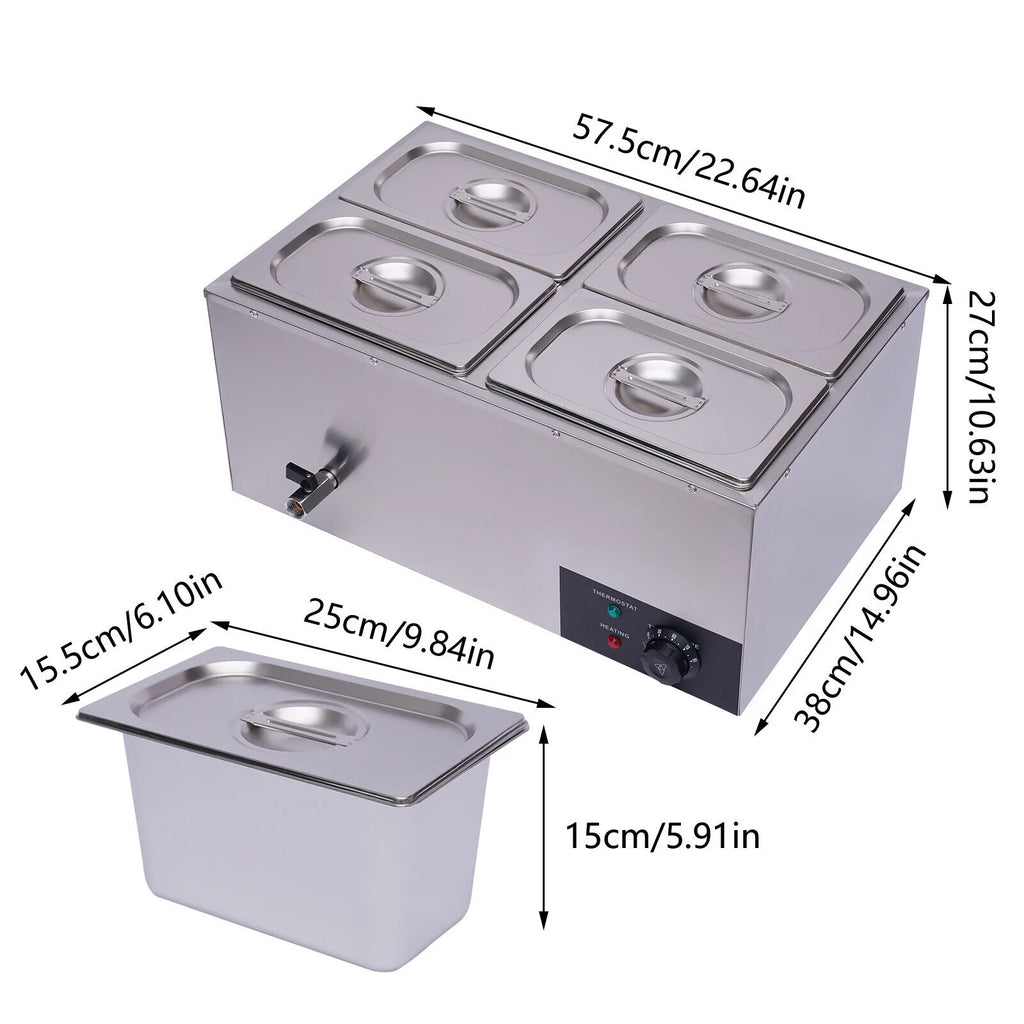 110V 4-Pan Commercial Food Warmer L454921