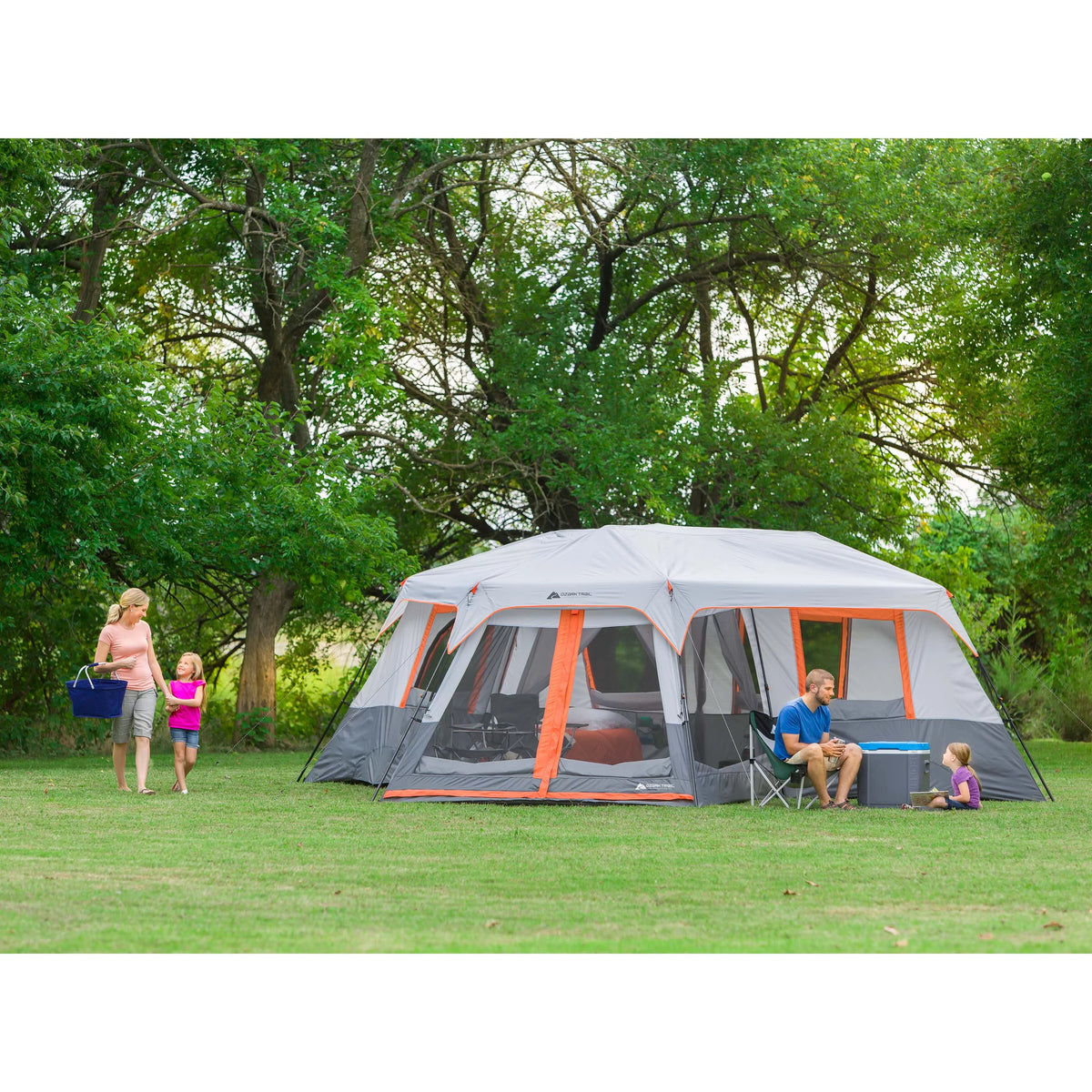 20' x 18' 12-Person 3-Room Instant Cabin Tent with Screen Room P4583