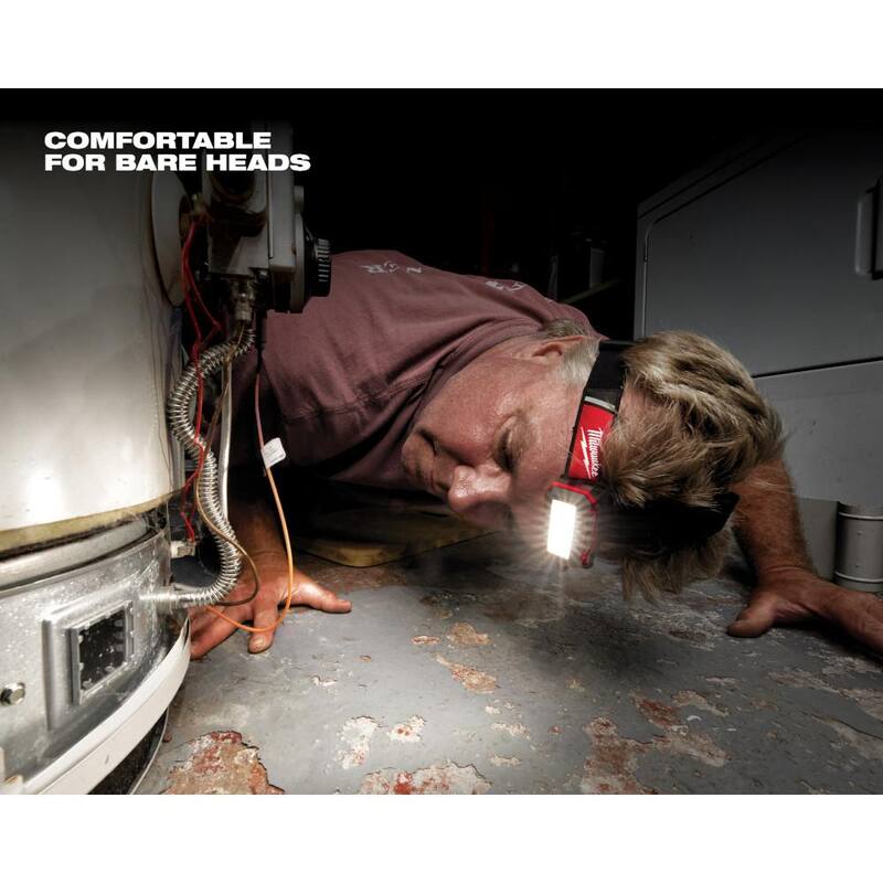 600 Lumens LED USB Low-Profile Hard Hat Headlamp 2-Pack I9753