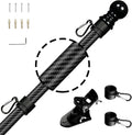 Black Carbon Fiber Flag Pole with Wall Mounted Holder Z169