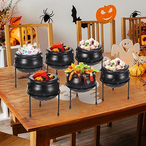 6 Pcs Plastic Black Candy Serving Bowl Set D6973