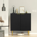 Black Storage Cabinet with Doors and Adjustable Shelves T171794