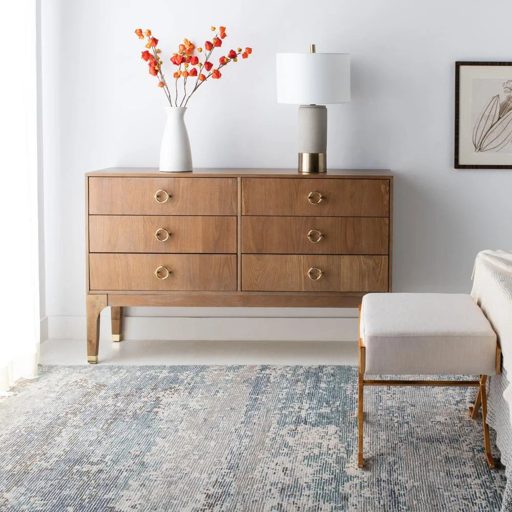 6 Drawer Rustic Oak Dresser E19433