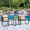 3 Piece Wicker Patio Furniture Set with Coffee Table L266