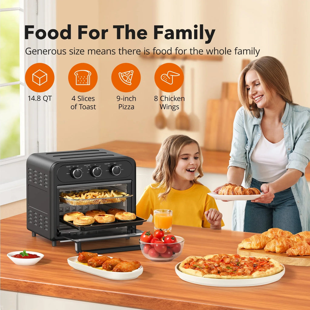 1700W 14.8 Quart 9 in 1 Air Fryer Oven K5069