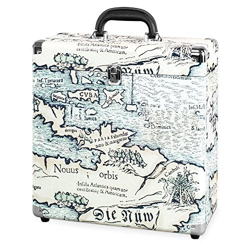 Black Record Storage Case with Easy-Carry Handle E2110