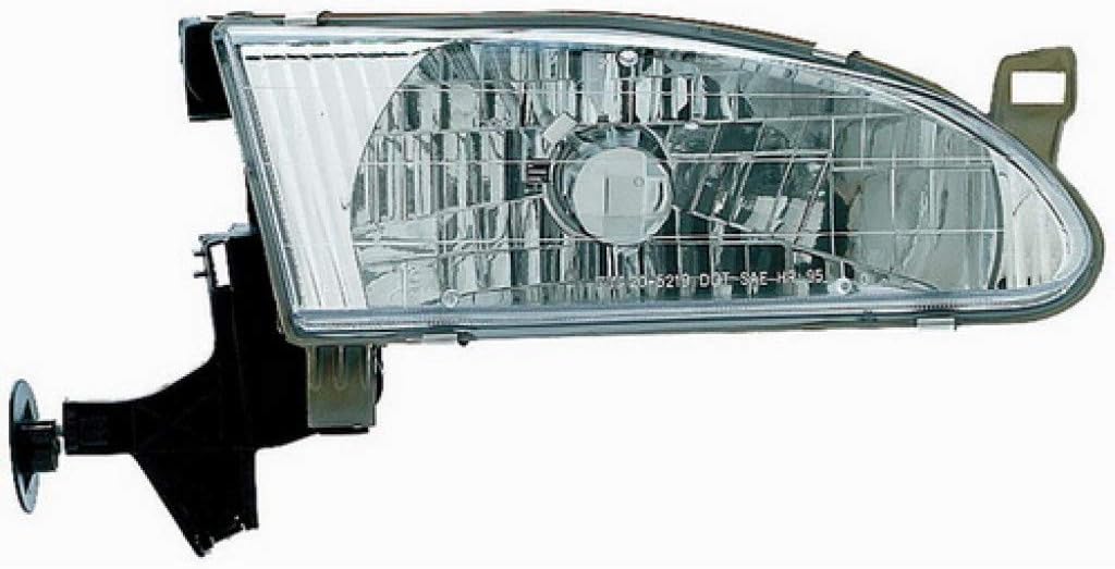 Passenger Side Headlight Assembly for Toyota Corolla 1998 1999 2000, Bulbs Included, Pack of 2 R207