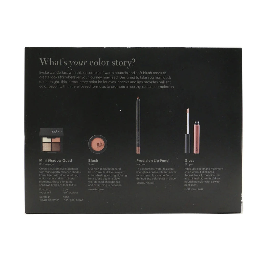 Mini Shadow Quad + Blush + Lip Pencil + Lip Gloss 4pcs G89200