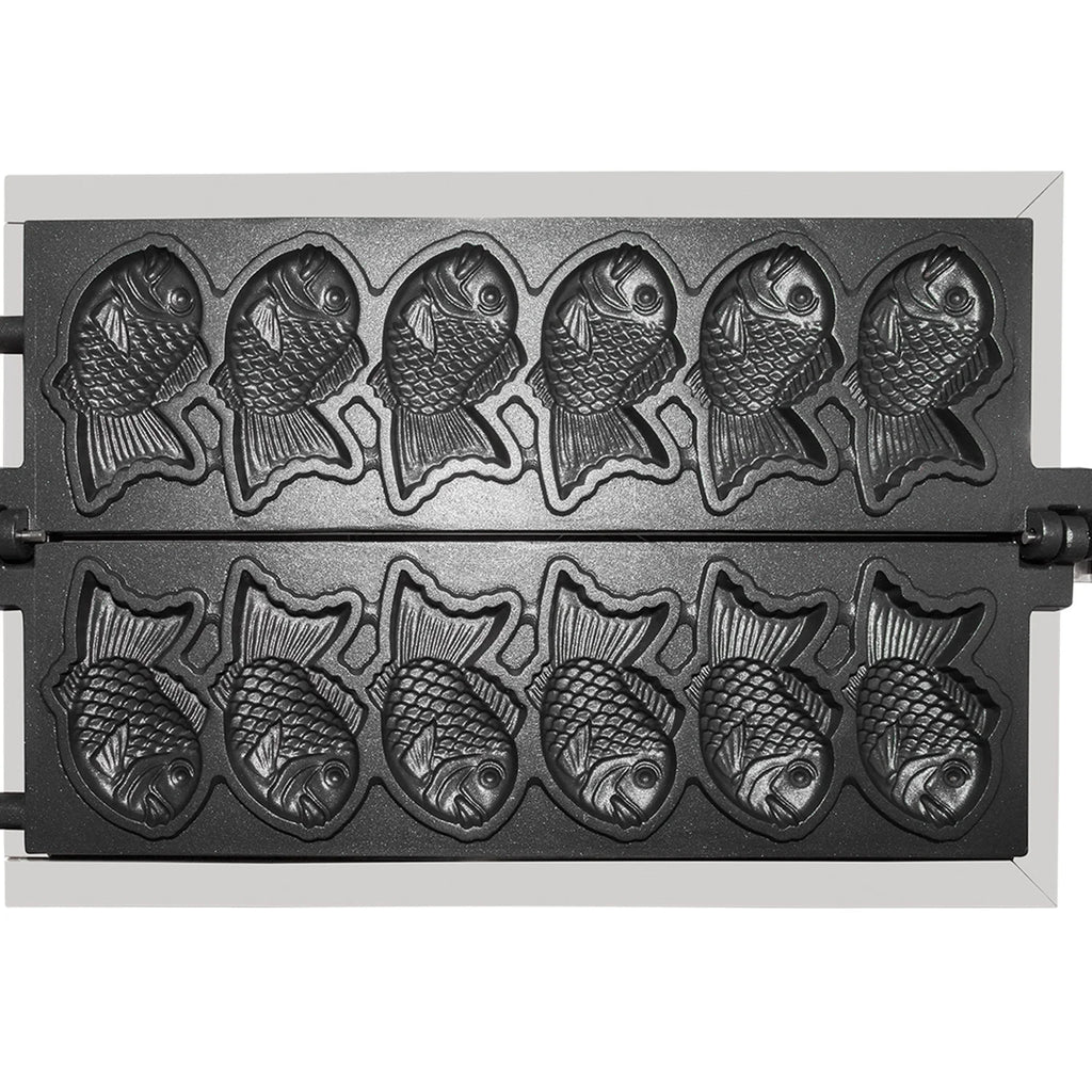 6 Close-Mouth Fish Shaped Waffle Electric Taiyaki Machine Z4078
