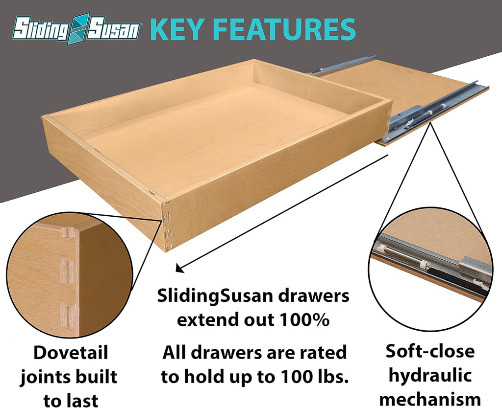 Sliding Susan Pull Out Cabinet Organizer, 14 x 21 V56279