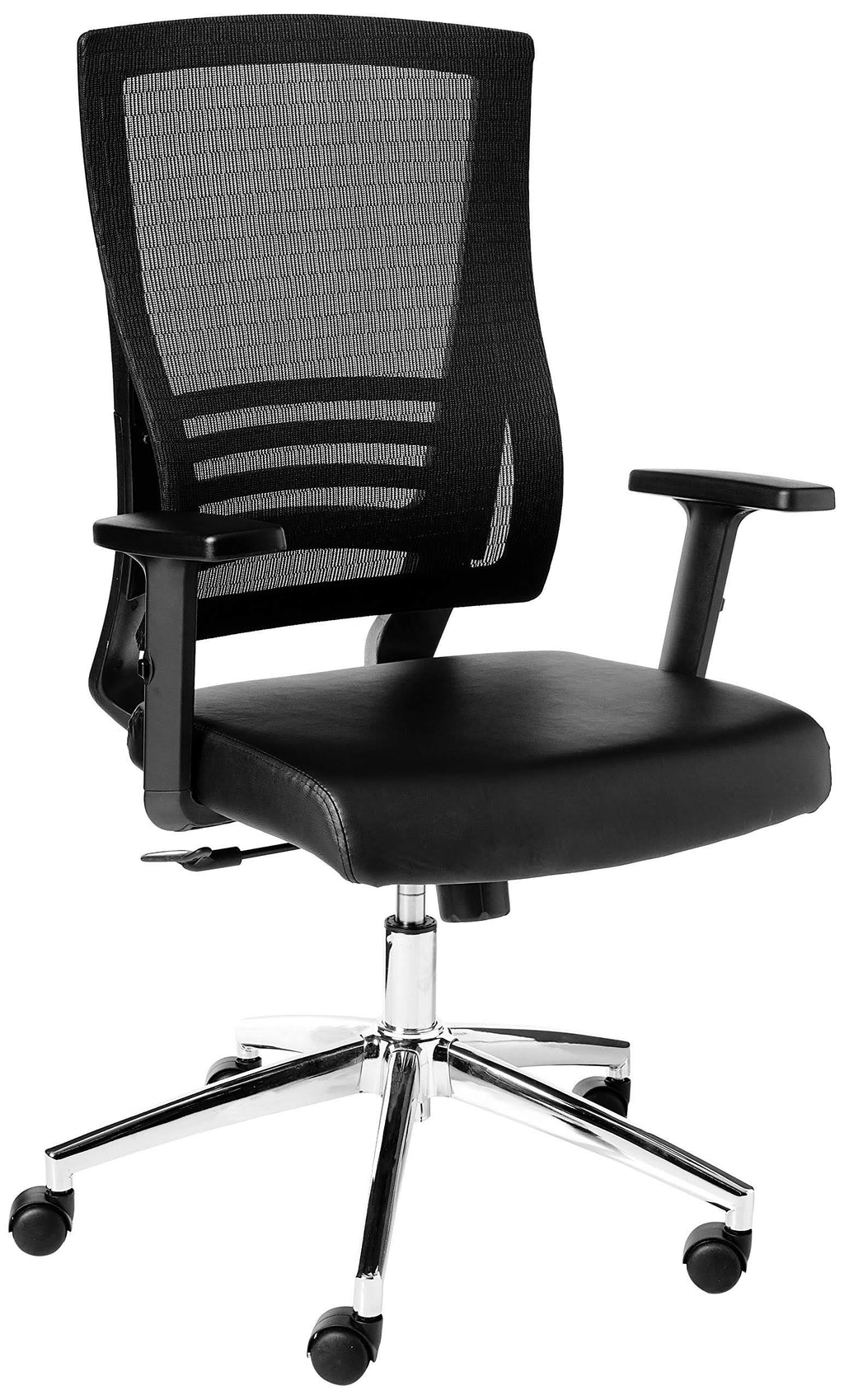 Bonded Leather Seat Office Chair with Black Frame V329302