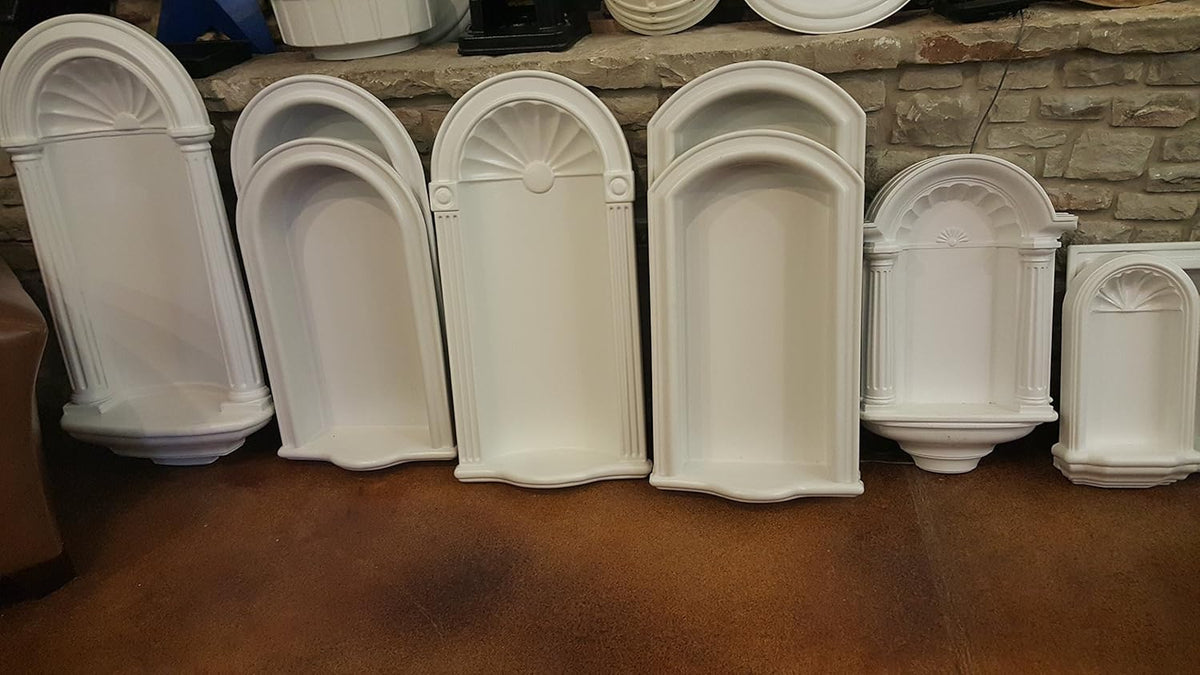 White 30 L x 19.5 W x 4.75 D ABS Plastic Wall Niche K416043