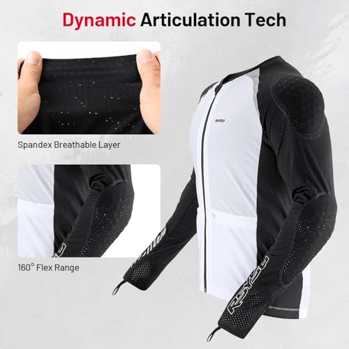 Armored Motorcycle Shirt with CE Certified Protective Mesh and Reflective Strips W9346
