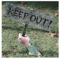 Zombie Groundbreaker Sign Decoration with Arm, Pole & Ground Stake G140085